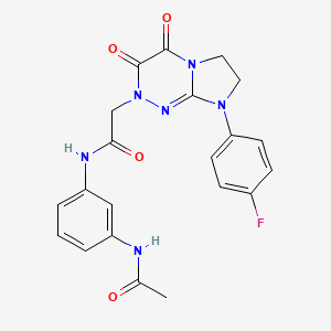 N-(3-acetamidophenyl)-2-(8-(4-fluorophenyl)-3,4-dioxo-3,4,7,8-tetrahydroimidazo[2,1-c][1,2,4]triazin-2(6H)-yl)acetamide