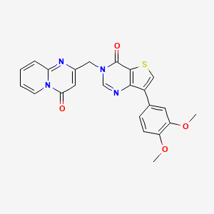 2-{[7-(3,4-dimethoxyphenyl)-4-oxothieno[3,2-d]pyrimidin-3(4H)-yl]methyl}-4H-pyrido[1,2-a]pyrimidin-4-one