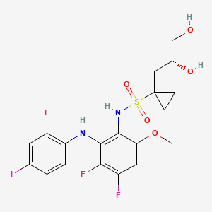 molecular formula C19H20F3IN2O5S B2955278 Refametinib (R enantiomer) CAS No. 923032-38-6