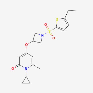 1-cyclopropyl-4-((1-((5-ethylthiophen-2-yl)sulfonyl)azetidin-3-yl)oxy)-6-methylpyridin-2(1H)-one