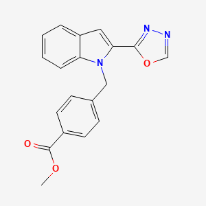 methyl 4-((2-(1,3,4-oxadiazol-2-yl)-1H-indol-1-yl)methyl)benzoate
