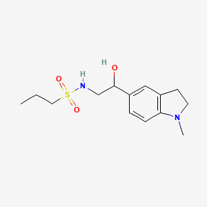 molecular formula C14H22N2O3S B2955281 N-(2-hydroxy-2-(1-methylindolin-5-yl)ethyl)propane-1-sulfonamide CAS No. 1705538-52-8