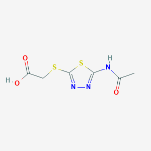 2-[(5-Acetamido-1,3,4-thiadiazol-2-yl)sulfanyl]acetic acid
