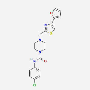 N-(4-chlorophenyl)-4-((4-(furan-2-yl)thiazol-2-yl)methyl)piperazine-1-carboxamide