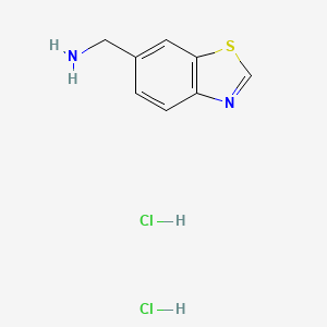 molecular formula C8H10Cl2N2S B2955337 6-Benzothiazolemethanamine dihydrochloride CAS No. 1375964-49-0