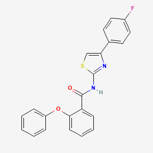 molecular formula C22H15FN2O2S B2955344 N-[4-(4-fluorophenyl)-1,3-thiazol-2-yl]-2-phenoxybenzamide CAS No. 328539-57-7