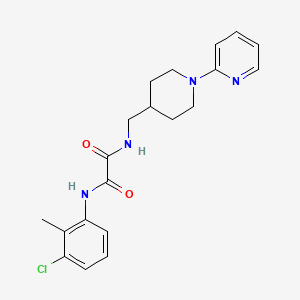 molecular formula C20H23ClN4O2 B2955391 N'-(3-chloro-2-methylphenyl)-N-{[1-(pyridin-2-yl)piperidin-4-yl]methyl}ethanediamide CAS No. 1235092-38-2