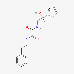 molecular formula C17H20N2O3S B2955400 N1-(2-hydroxy-2-(thiophen-2-yl)propyl)-N2-phenethyloxalamide CAS No. 1351617-65-6