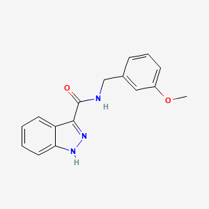 molecular formula C16H15N3O2 B2955456 N-[(3-methoxyphenyl)methyl]-1H-indazole-3-carboxamide CAS No. 850016-95-4
