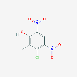 molecular formula C7H5ClN2O5 B2955483 3-Chloro-2-methyl-4,6-dinitrophenol CAS No. 55289-27-5