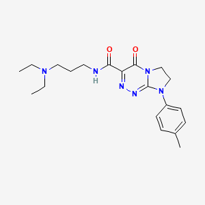 molecular formula C20H28N6O2 B2955493 N-(3-(diethylamino)propyl)-4-oxo-8-(p-tolyl)-4,6,7,8-tetrahydroimidazo[2,1-c][1,2,4]triazine-3-carboxamide CAS No. 946360-49-2