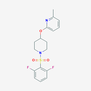 B2955558 2-((1-((2,6-Difluorophenyl)sulfonyl)piperidin-4-yl)oxy)-6-methylpyridine CAS No. 1797129-81-7