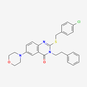 2-((4-chlorobenzyl)thio)-6-morpholino-3-phenethylquinazolin-4(3H)-one