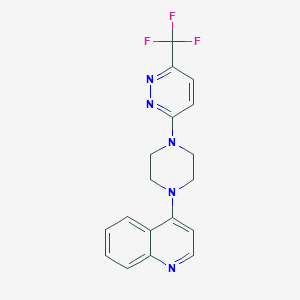4-[4-[6-(Trifluoromethyl)pyridazin-3-yl]piperazin-1-yl]quinoline