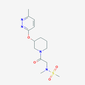 N-methyl-N-(2-(3-((6-methylpyridazin-3-yl)oxy)piperidin-1-yl)-2-oxoethyl)methanesulfonamide