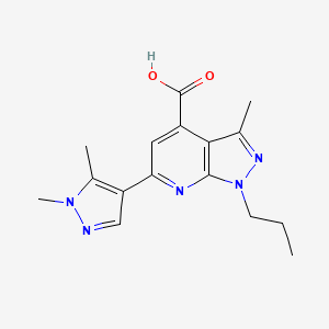6-(1,5-dimethyl-1H-pyrazol-4-yl)-3-methyl-1-propyl-1H-pyrazolo[3,4-b]pyridine-4-carboxylic acid