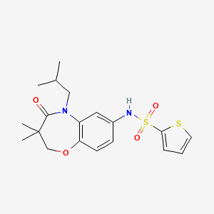 N-(5-isobutyl-3,3-dimethyl-4-oxo-2,3,4,5-tetrahydrobenzo[b][1,4]oxazepin-7-yl)thiophene-2-sulfonamide