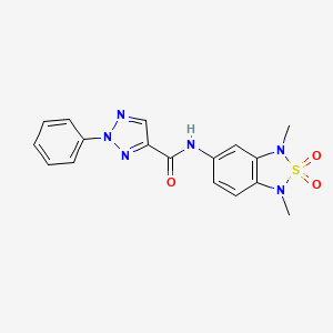 N-(1,3-dimethyl-2,2-dioxido-1,3-dihydrobenzo[c][1,2,5]thiadiazol-5-yl)-2-phenyl-2H-1,2,3-triazole-4-carboxamide
