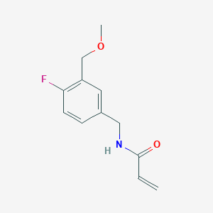 molecular formula C12H14FNO2 B2955632 N-[[4-Fluoro-3-(methoxymethyl)phenyl]methyl]prop-2-enamide CAS No. 2411298-58-1