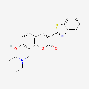 3-(1,3-benzothiazol-2-yl)-8-[(diethylamino)methyl]-7-hydroxy-2H-chromen-2-one