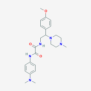 molecular formula C24H33N5O3 B2955644 N'-[4-(dimethylamino)phenyl]-N-[2-(4-methoxyphenyl)-2-(4-methylpiperazin-1-yl)ethyl]ethanediamide CAS No. 903255-58-3
