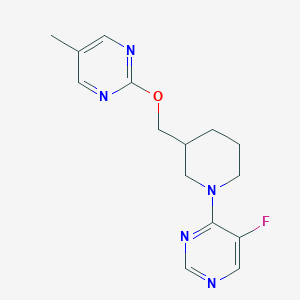 B2955649 2-[[1-(5-Fluoropyrimidin-4-yl)piperidin-3-yl]methoxy]-5-methylpyrimidine CAS No. 2379978-82-0