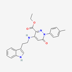 ethyl 4-((2-(1H-indol-3-yl)ethyl)amino)-6-oxo-1-(p-tolyl)-1,6-dihydropyridazine-3-carboxylate