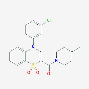 N-(3,5-dimethoxyphenyl)-2-({3-[(2-methylphenyl)thio]pyrazin-2-yl}thio)acetamide