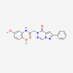 molecular formula C21H19N5O4 B2955655 N-(2,5-dimethoxyphenyl)-2-(4-oxo-2-phenylpyrazolo[1,5-d][1,2,4]triazin-5(4H)-yl)acetamide CAS No. 1021045-78-2