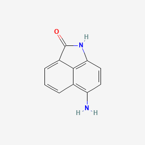 molecular formula C11H8N2O B2955656 6-amino-1h-benzo[cd]indol-2-one CAS No. 50964-11-9