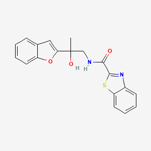 N-(2-(benzofuran-2-yl)-2-hydroxypropyl)benzo[d]thiazole-2-carboxamide