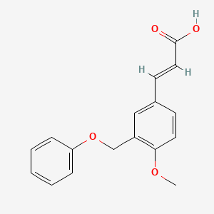molecular formula C17H16O4 B2955661 (2E)-3-[4-methoxy-3-(phenoxymethyl)phenyl]prop-2-enoic acid CAS No. 512809-38-0