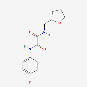 molecular formula C13H15FN2O3 B2955663 N-(4-fluorophenyl)-N'-(tetrahydrofuran-2-ylmethyl)ethanediamide CAS No. 331869-21-7