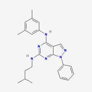 N~4~-(3,5-dimethylphenyl)-N~6~-(3-methylbutyl)-1-phenyl-1H-pyrazolo[3,4-d]pyrimidine-4,6-diamine