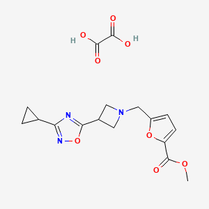Methyl 5-((3-(3-cyclopropyl-1,2,4-oxadiazol-5-yl)azetidin-1-yl)methyl)furan-2-carboxylate oxalate
