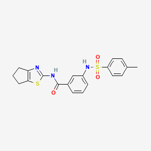 N-(5,6-dihydro-4H-cyclopenta[d][1,3]thiazol-2-yl)-3-[(4-methylphenyl)sulfonylamino]benzamide