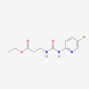 molecular formula C11H14BrN3O3 B2955680 ethyl 3-(3-(5-bromopyridin-2-yl)ureido)propanoate CAS No. 925059-10-5