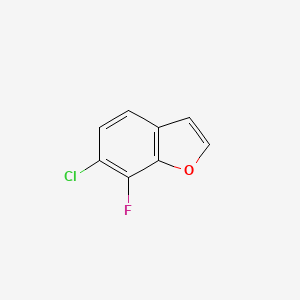 molecular formula C8H4ClFO B2955695 6-Chloro-7-fluoro-1-benzofuran CAS No. 1427405-16-0