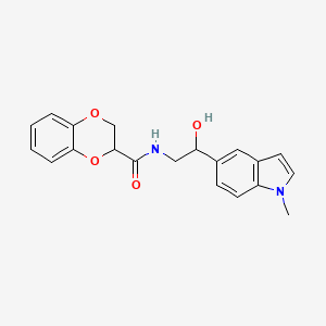 molecular formula C20H20N2O4 B2955697 N-[2-hydroxy-2-(1-methyl-1H-indol-5-yl)ethyl]-2,3-dihydro-1,4-benzodioxine-2-carboxamide CAS No. 2097930-38-4