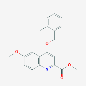 6-Methoxy-4-(2-methyl-benzyloxy)-quinoline-2-carboxylic acid methyl ester