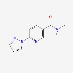 molecular formula C10H10N4O B2955710 N-methyl-6-(1H-pyrazol-1-yl)nicotinamide CAS No. 321533-79-3