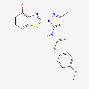 N-(1-(4-fluorobenzo[d]thiazol-2-yl)-3-methyl-1H-pyrazol-5-yl)-2-(4-methoxyphenyl)acetamide
