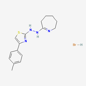 2-(2-(3,4,5,6-tetrahydro-2H-azepin-7-yl)hydrazinyl)-4-(p-tolyl)thiazole hydrobromide