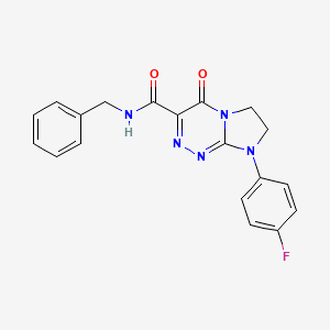 N-benzyl-8-(4-fluorophenyl)-4-oxo-4,6,7,8-tetrahydroimidazo[2,1-c][1,2,4]triazine-3-carboxamide