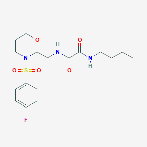 N1-butyl-N2-((3-((4-fluorophenyl)sulfonyl)-1,3-oxazinan-2-yl)methyl)oxalamide
