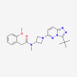 molecular formula C22H28N6O2 B2955736 N-(1-(3-(tert-butyl)-[1,2,4]triazolo[4,3-b]pyridazin-6-yl)azetidin-3-yl)-2-(2-methoxyphenyl)-N-methylacetamide CAS No. 2309312-80-7