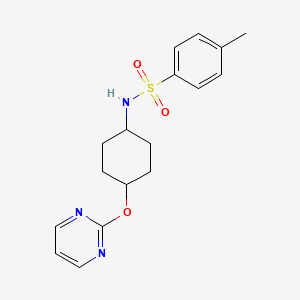 4-methyl-N-((1r,4r)-4-(pyrimidin-2-yloxy)cyclohexyl)benzenesulfonamide