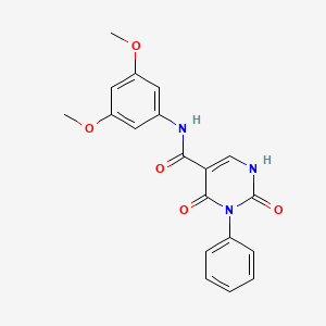 N-(3,5-dimethoxyphenyl)-2,4-dioxo-3-phenyl-1,2,3,4-tetrahydropyrimidine-5-carboxamide
