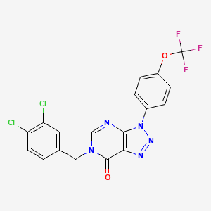 6-(3,4-dichlorobenzyl)-3-(4-(trifluoromethoxy)phenyl)-3H-[1,2,3]triazolo[4,5-d]pyrimidin-7(6H)-one