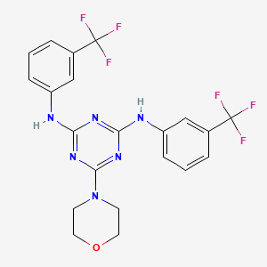 6-(morpholin-4-yl)-N,N'-bis[3-(trifluoromethyl)phenyl]-1,3,5-triazine-2,4-diamine